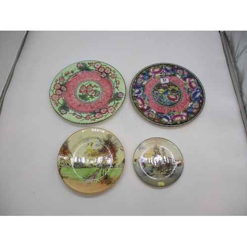 57 - Two Maling Plates and 2 Royal Doulton Plates