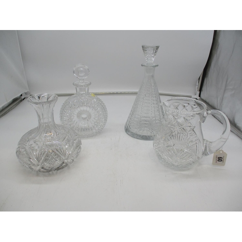 60 - Two Crystal Decanters, Carafe and Water Jug