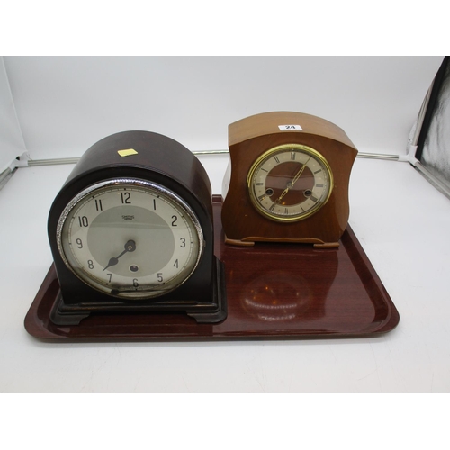 24 - Two Mantel Clocks