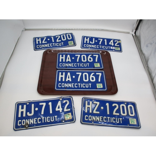6 - Six American Number Plates
