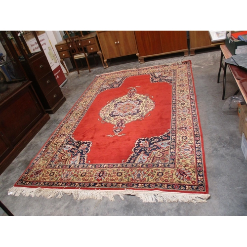 646 - Traditional Border Pattern Carpet, 305x205cm