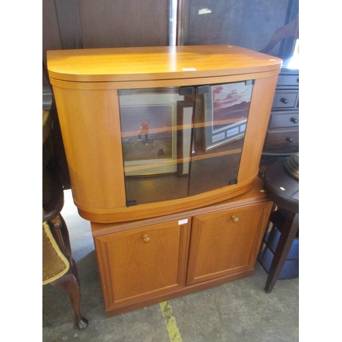 65 - DISPOSED     Teak TV Unit and Low Cabinet