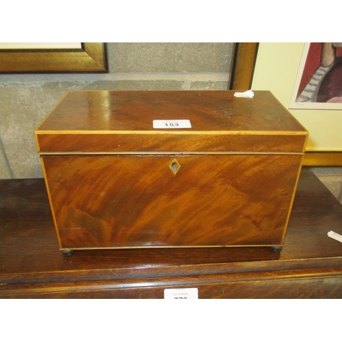 153 - 19th Century Mahogany Tea Caddy