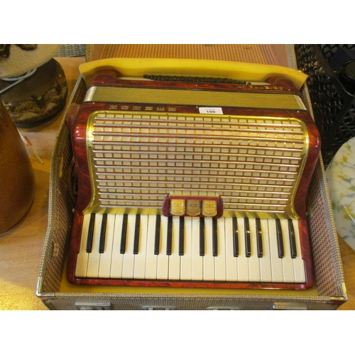 199 - Hohner Arietta Accordion with Case