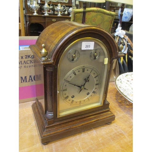 203 - Late Victorian Mahogany Case Bracket Clock having a Wintermalder & Hofmeier Movement