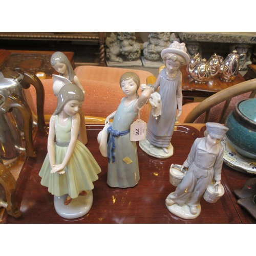 210 - Five Lladro Figures