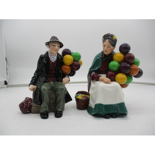 532 - Two Royal Doulton Figures, The Balloon Man HN1954, The Old Balloon Seller HN1315