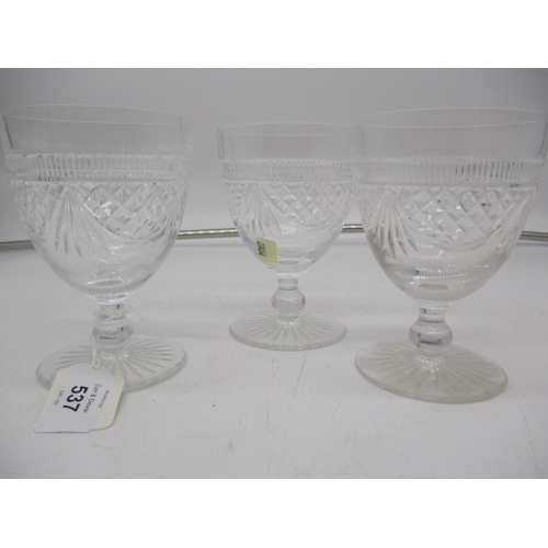 537 - Set of 6 Edinburgh Crystal Wine Goblets