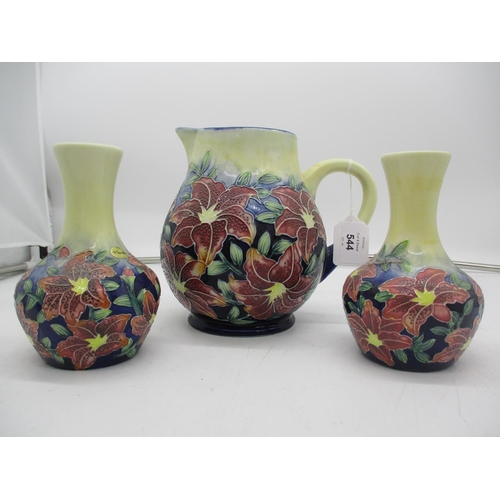 544 - Pair of Old Tupton Ware Vases and Jug