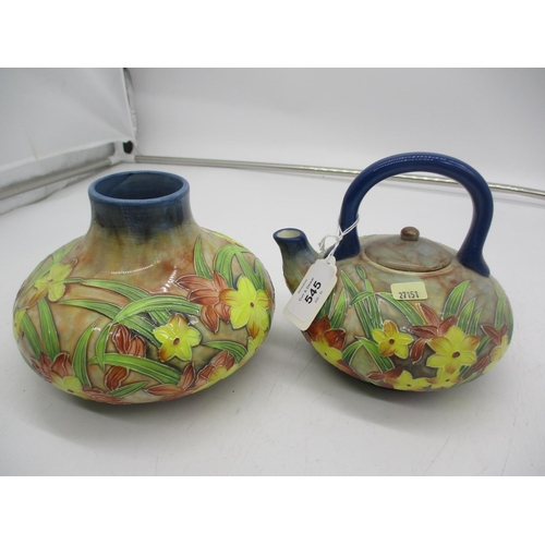 545 - Old Tupton Ware Squat Vase and Kettle