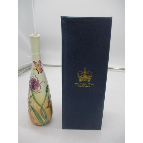 547 - Old Tupton Ware Butterfly Bud Vase, boxed, 22cm