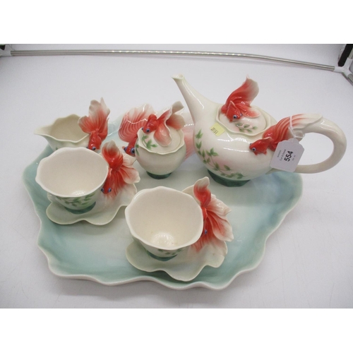 554 - Franz Porcelain 8 Piece Cabaret Set