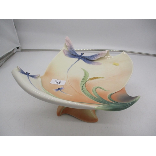 555 - Franz Porcelain Dragonfly Comport, 30x30cm max