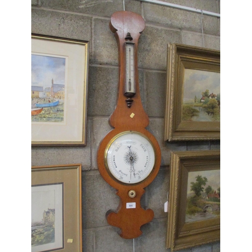 566 - Victorian Mahogany Barometer