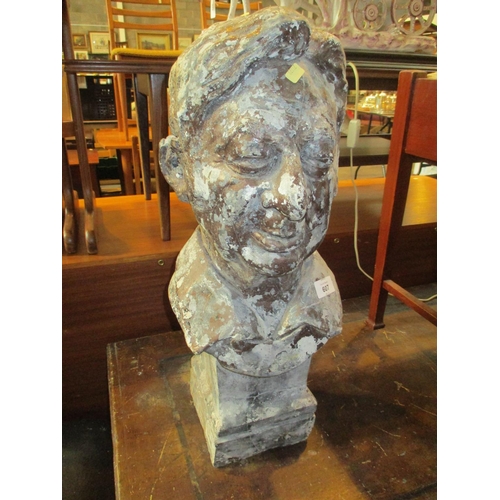 607 - Pottery Head of an Elderly Gentleman, 57cm