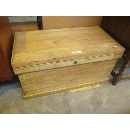 770 - Victorian Stripped Pine Blanket Trunk, 98x49cm