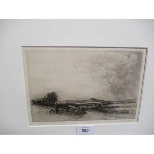 580 - Jackson Simpson, 2 Etchings of Benachie