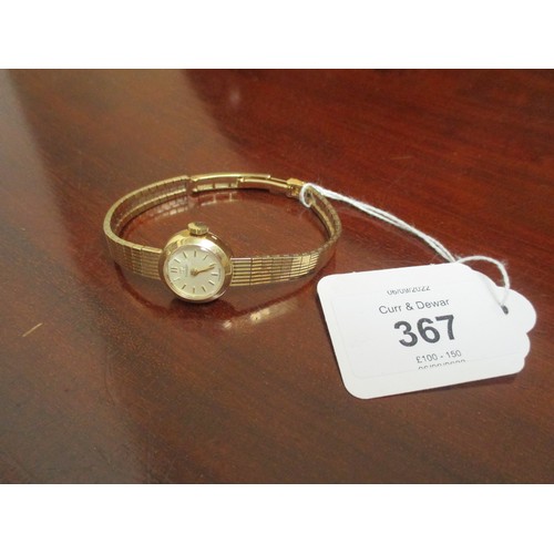 367 - Ladies 9ct Gold Tissot Bracelet Watch, 16.5g