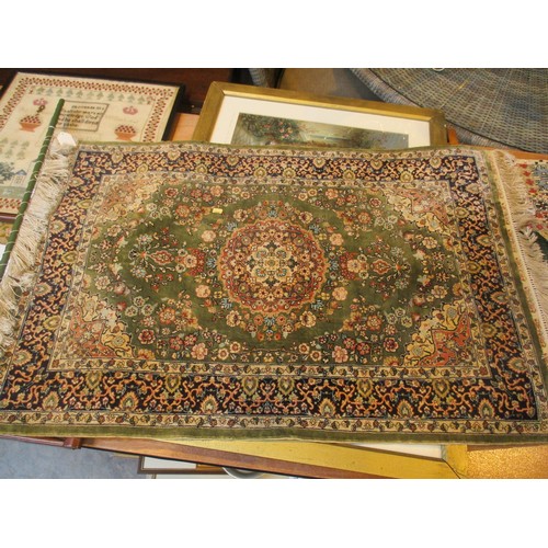 201 - Eastern Silk Rug and a Tapestry Wall Hanging