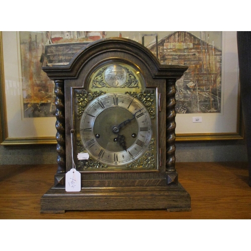 104 - 1920's Oak Case Mantel Clock