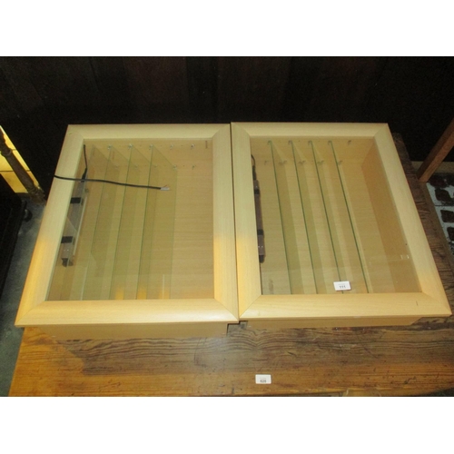 111 - Two Wall Mounting Display Cases, 63x50cm