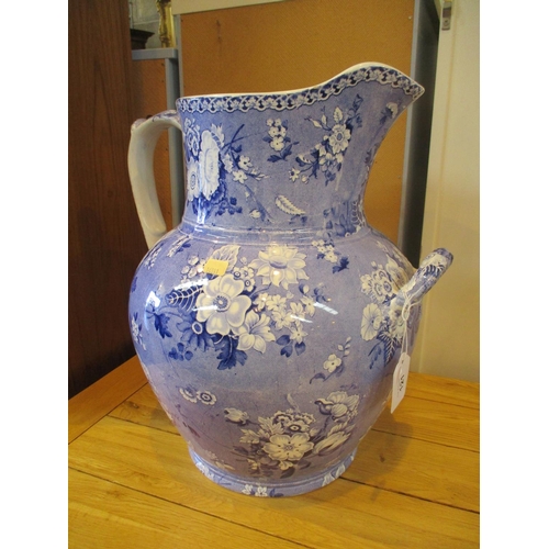 121 - Victorian Printed Pottery Ewer