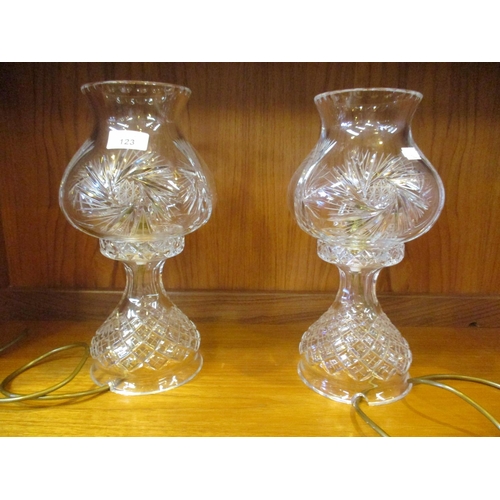 123 - Pair of Crystal Table Lamps