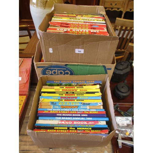 185 - Three Boxes of Beano, Dandy and Other Annuals