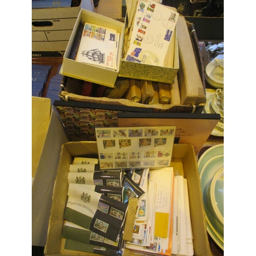 34 - Two Boxes of Stamps and Albums