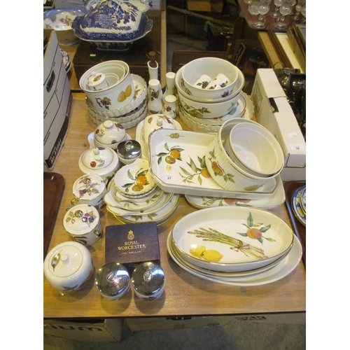 37 - Collection of Royal Worcester Evesham Oven To Tablewares