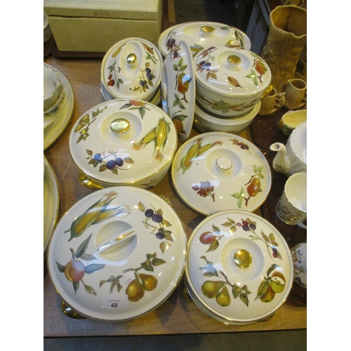 48 - Collection of Royal Worcester Evesham Oven to Tablewares