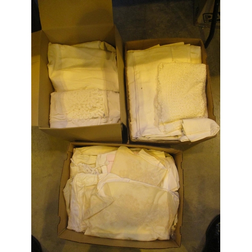 59 - Three Boxes of Linen