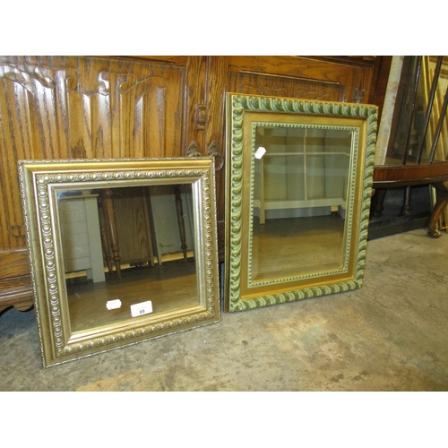 99 - Two Small Wall Mirrors, largest 46x39cm