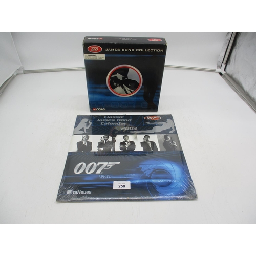 250 - James Bond Corgi Cars and Calendar 2003