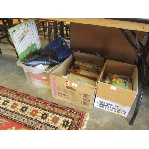 314 - Three Boxes of Toys, Postcards etc