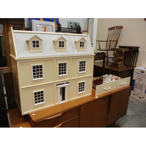 327 - Large Dolls House with Furnishings