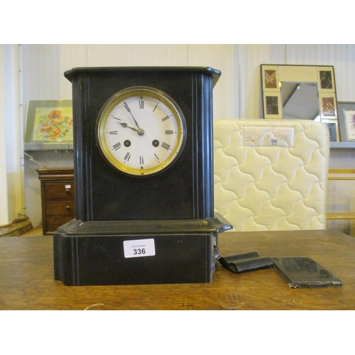 336 - Victorian Slate Case Mantel Clock