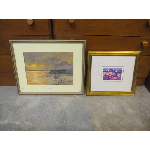 343 - Francis Boag, Signed Print, and Torquil MacLeod Watercolour or Portmahomack