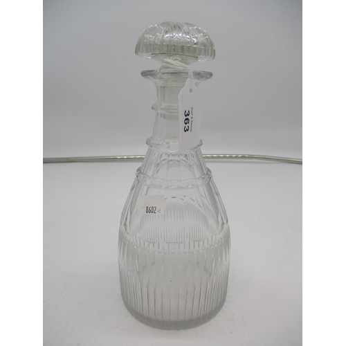 363 - George III Cut and Engraved Glass Decanter