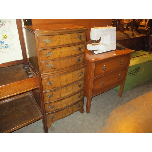 528 - Walnut and Oak Chests of Drawers