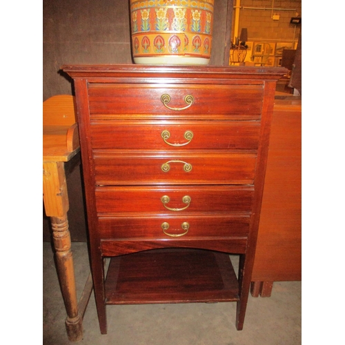 535 - Edwardian Mahogany Music Chest