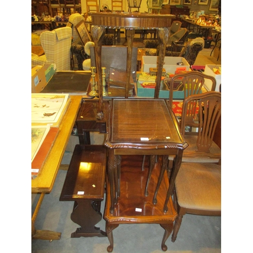 565 - Reproduction Mahogany Side Table, Corner Table, Nest of Table, Coffee Table and News Rack