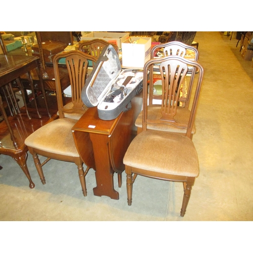 566 - Modern Gateleg Dining Table with 4 Chairs