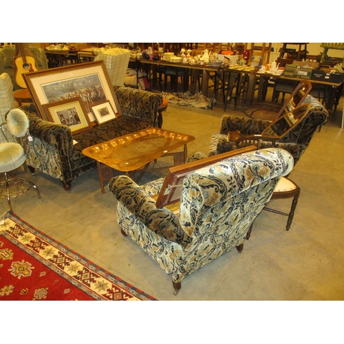 568 - Early 20th Century Drop End Settee Suite