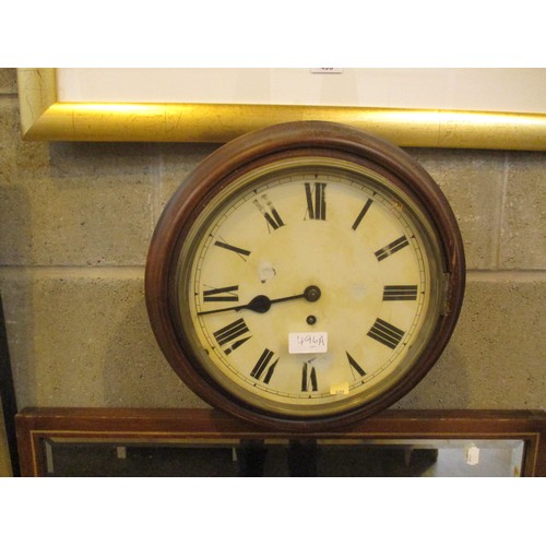 496a - Victorian Circular Wall Clock with Fusee Movement