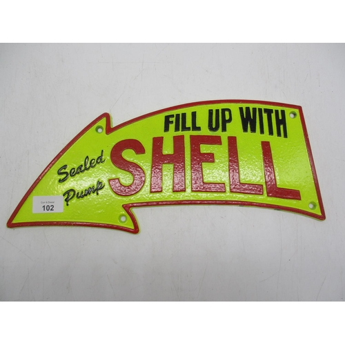 102 - Large Shell Arrow Plaque
