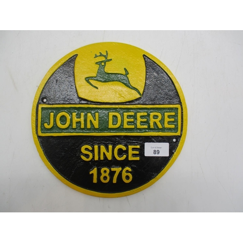 89 - John Deere Wall Plaque