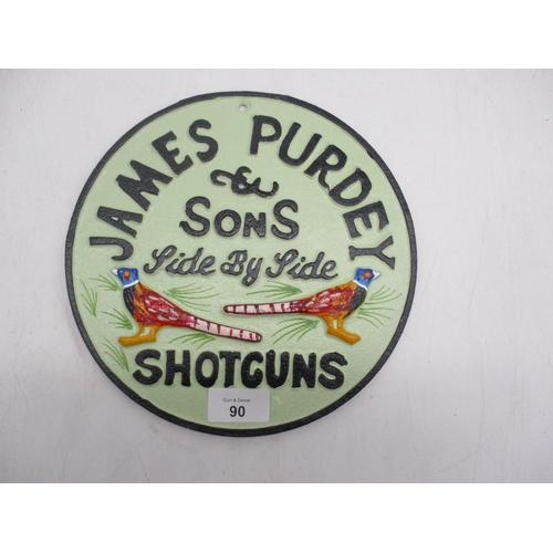 90 - James Purdey Plaque