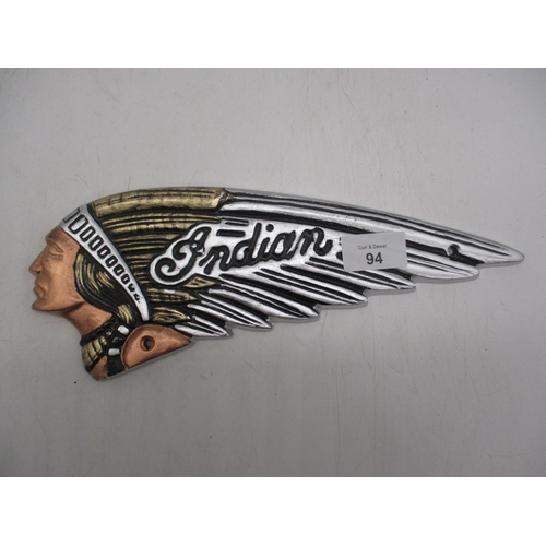 94 - Indian Headdress Plaque