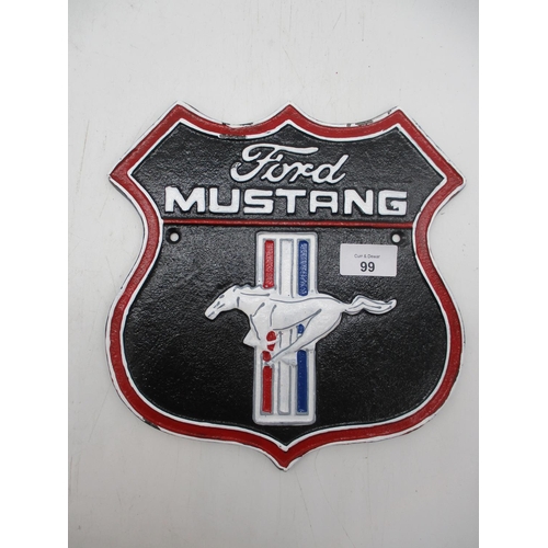 99 - Ford Mustang Plaque